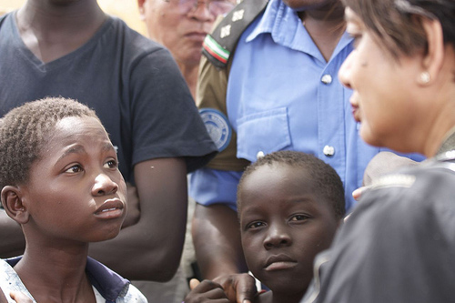 Of her visit to South Sudan, SRSG Coomaraswamy said, “for this new nation to flourish, it is essential that education is made a priority, even with an austerity budget. It is only the presence of effective social programmes that will prevent children from being lured into armed militias.” UN Photo/T. La Rose