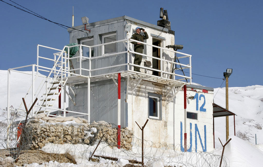 An observation post of the UN Disengagement Observer Force (UNDOF) in the Golan Heights, Syria. UN Photo/Gernot Maier