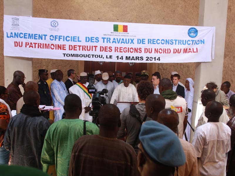 Official launch of reconstruction of World Heritage mausoleums in Timbuktu (Mali). Photo: MINUSMA/Marco Domino