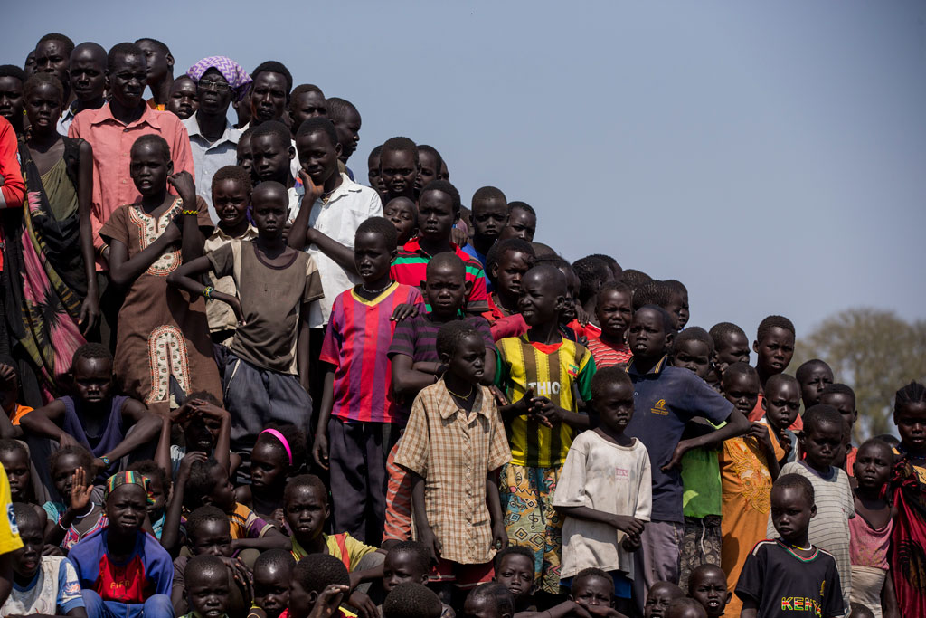 A group of children at the UNMISS Protection of Civilians (POC) camp in Bentiu, Unity State, South Sudan. UN Photo/JC McIlwaine