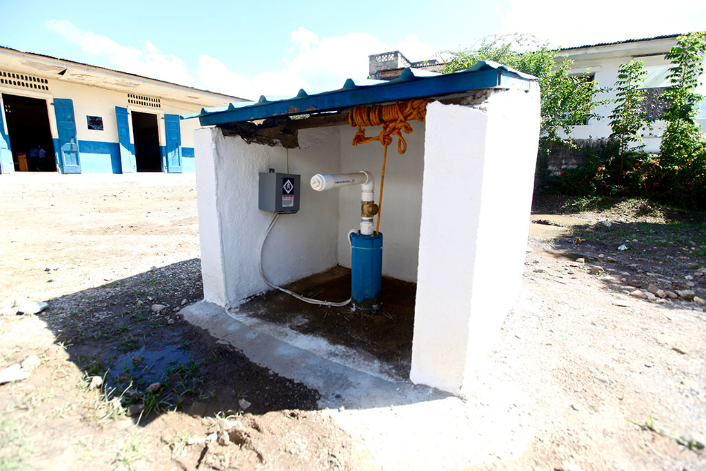 Uno de los nuevos pozos de agua construidos en Pilate. Foto: MINUSTAH