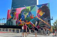 Brazilian artist’s mural ‘for the planet’ proves big draw for UN General Assembly |