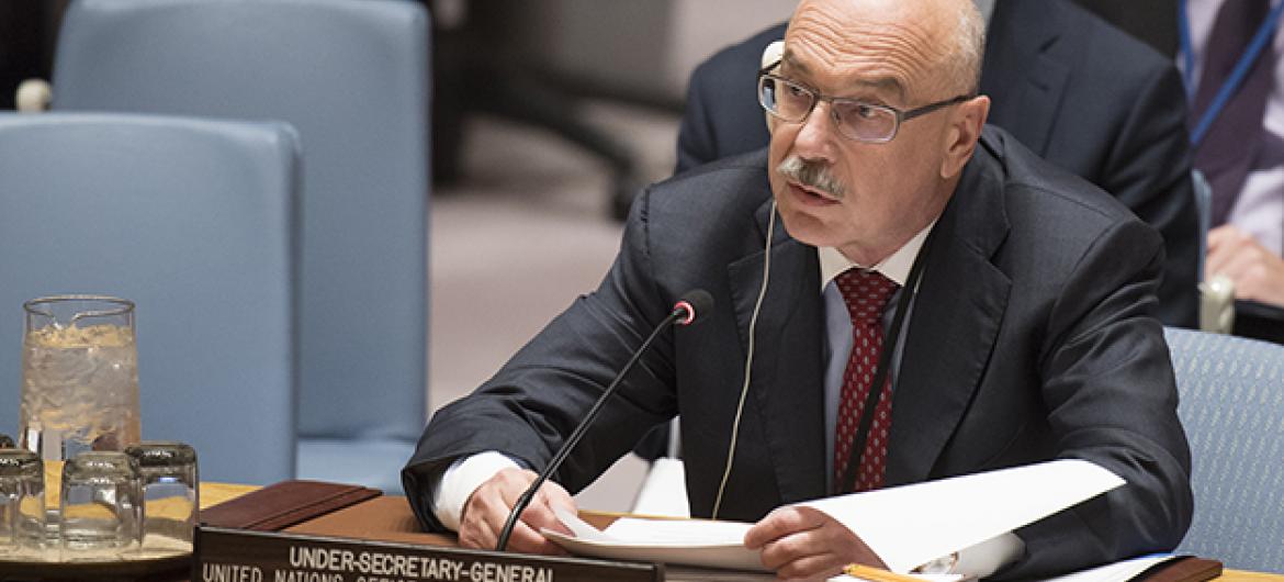 Vladimir Voronkov, Under-Secretary-General of the United Nations Counter-Terrorism Office, addresses the Security Council meeting on threats to international peace and security caused by terrorist acts and foreign terrorist fighters.