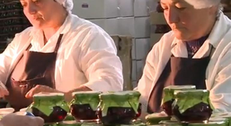 Cannery workers in Armenia. IFAD video capture.