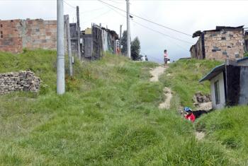 A view of Soacha, an impoverished suburb of Bogotá, Colombia.