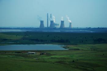 View of a coal-fired plant in Mpumalanga, South Africa.