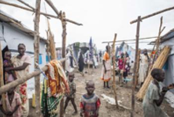 Crowded living conditions at the UN Protection of Civilians site, Malakal, South Sudan.