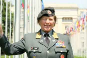 Major General Kristin Lund at the UN in Geneva.