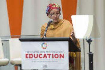DSG Amina Mohammed addresses the GA High-level Action Event on Sustainable Development Goal 4.