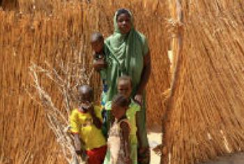 Families fled their home in north-east Nigeria in fear of the militant group Boko Haram. File