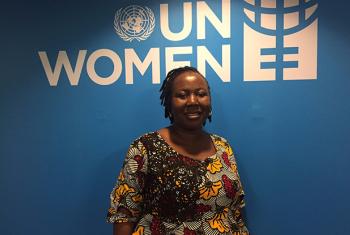 Iroka Chidinma, from the National Space Research and Development Agency (NASRDA), at the Space for Women expert meeting held at UN Women in New York. UN News/Dianne Penn