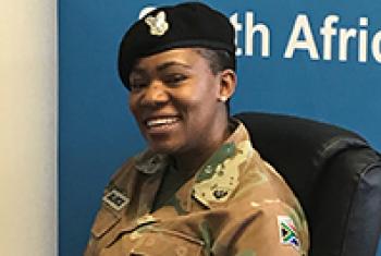 Major Seitbebasto Pearl Block, recipient of the 2017 UN Military Gender Advocate of the Year Award.