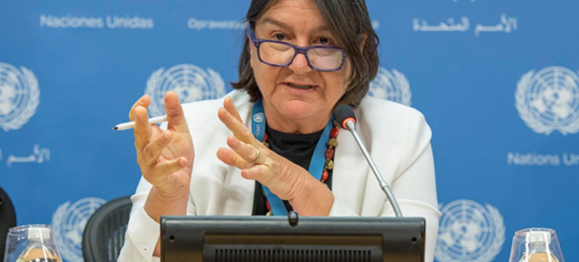 La relatora especial de la ONU sobre el derecho a la alimentación, Hilal Elver. Foto ONU: Cia Pak.