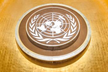 Emblème des Nations Unies à l'Assemblée générale. (