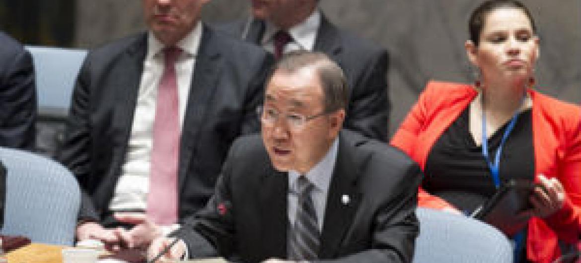 Ban Ki-moon discursa no Conselho de Segurança. Foto: ONU/Devra Berkowitz