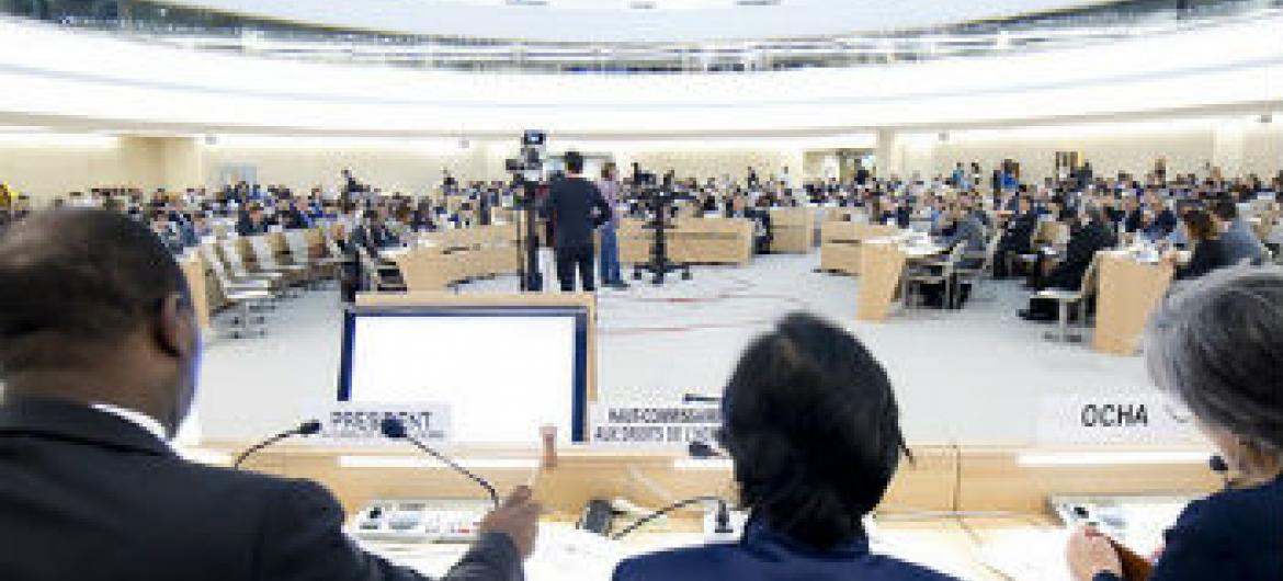 Sessão no Conselho dos Direitos Humanos. Foto: ONU/Violaine Martin