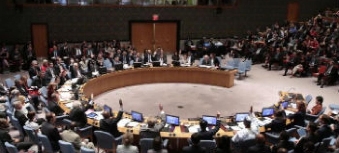 Adoção da resolução no Conselho de Segurança. Foto: ONU/Evan Schneider