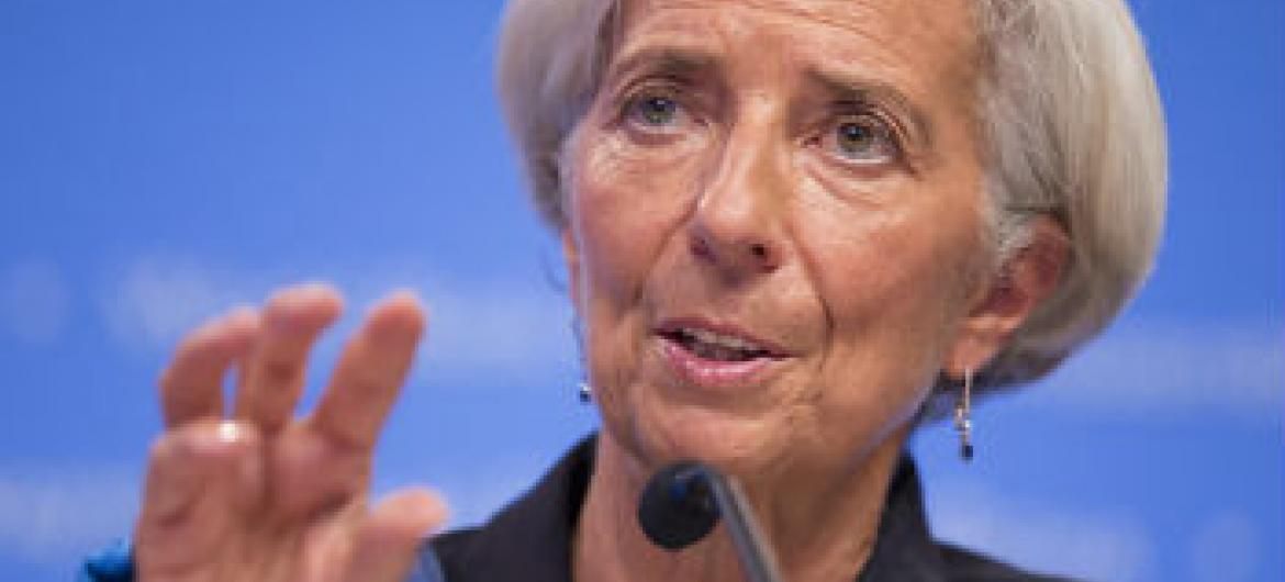 Christine Lagarde promete trabalhar juntamente com a Grécia. Foto: ONU/Stephen Jaffe