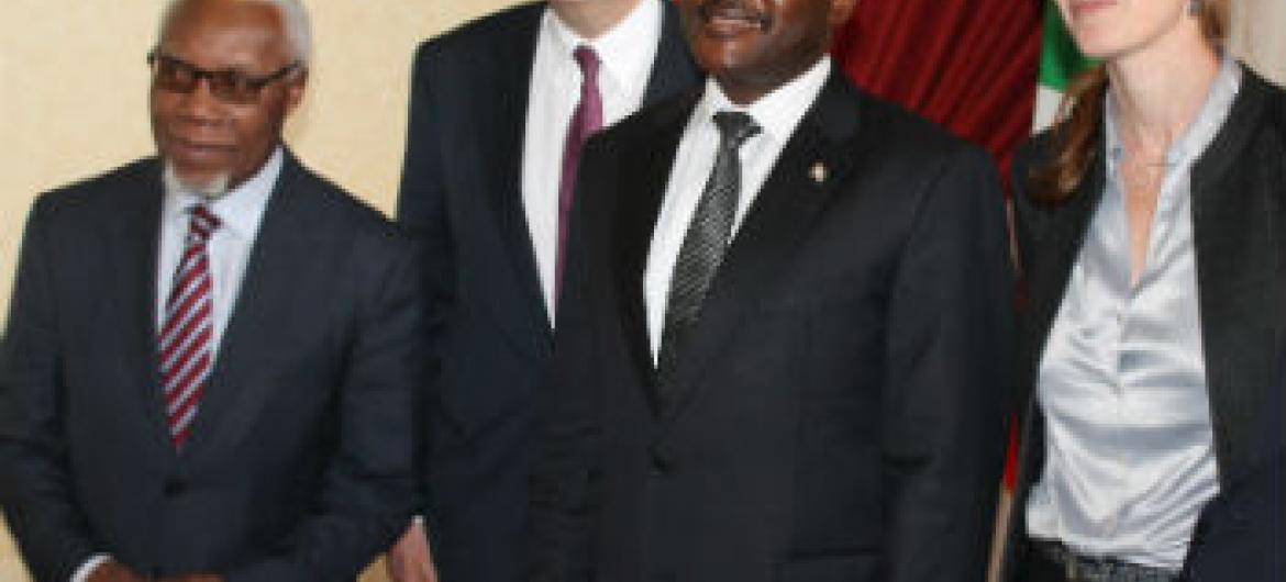 Membros do Conselho são recebidos pelo presidente do Burundi. Foto: ONU/BNUB