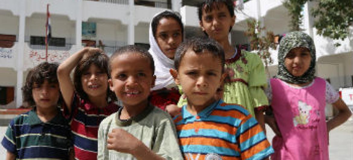 Crianças iemenitas. Foto: Ocha/Charlotte Cans