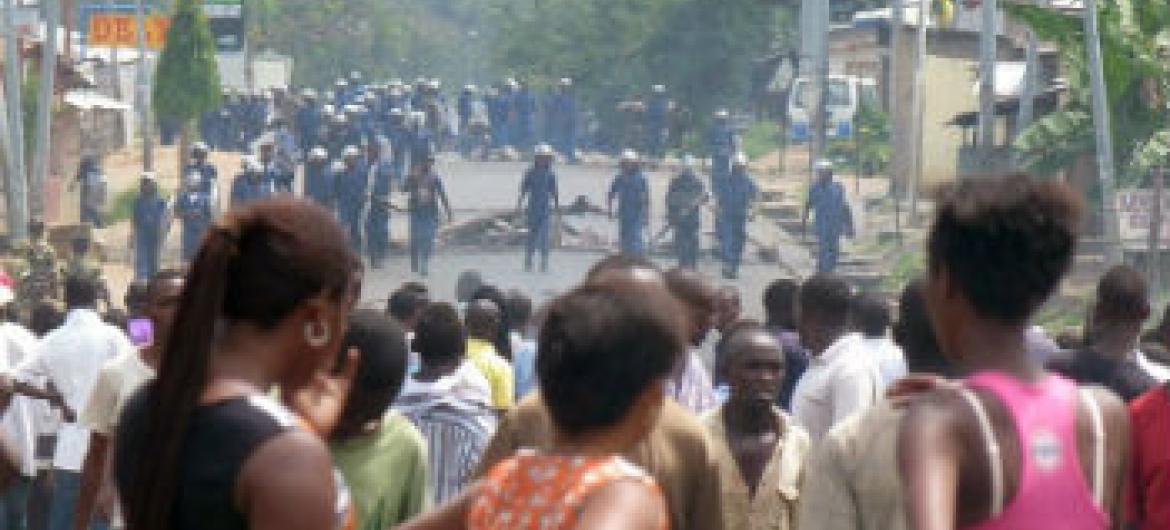 Manifestações no Burundi. Foto: Irin/Desire Nimubona