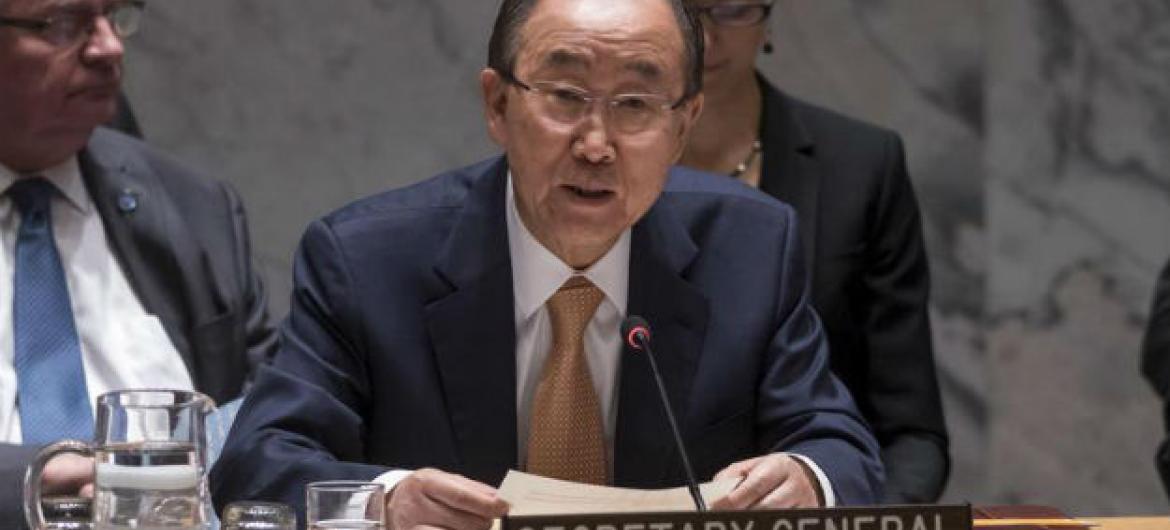 Ban Ki-moon no Conselho de Segurança. Foto: ONU/Cia Pak