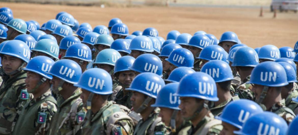 Soldados de paz da ONU no Haiti.