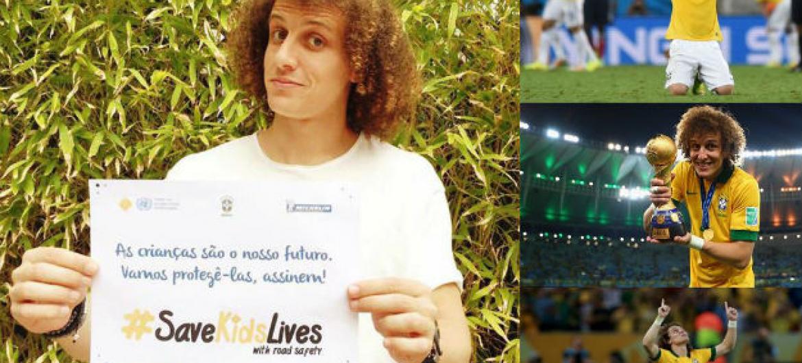 David Luiz faz parte da campanha no Brasil. Foto: SaveKidsLives
