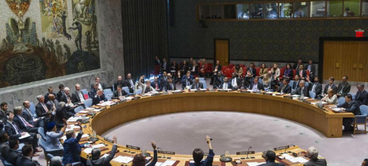 Votação no Conselho de Segurança. Foto: ONU/Amanda Voisard