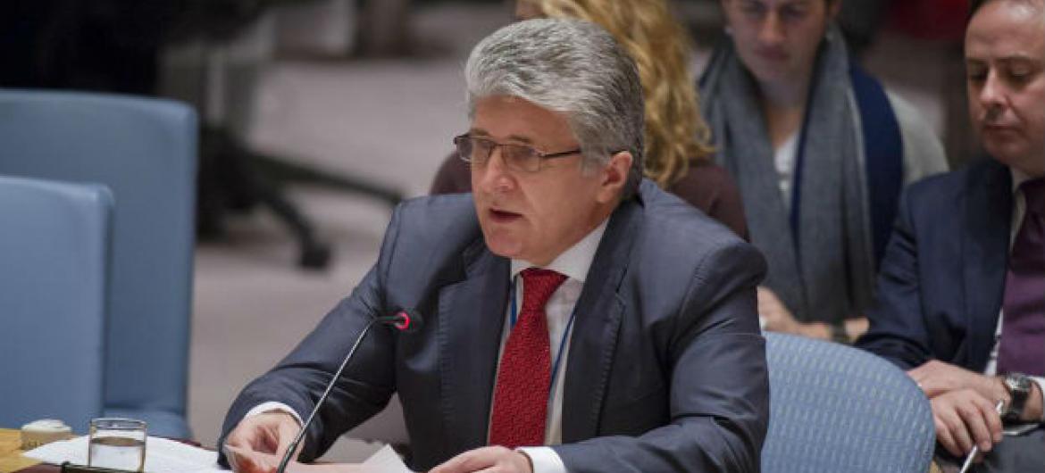 Miroslav Jenca no Conselho de Segurança, nesta quarta-feira. Foto: ONU/Rick Bajornas