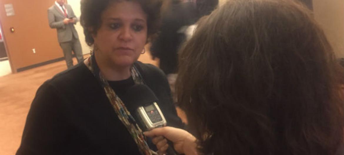 Ministra do Meio Ambiente do Brasil, Izabella Teixeira, em entrevista à Rádio ONU. Foto: Rádio ONU.