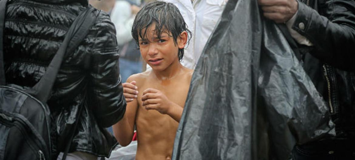 Criança refugiada. Foto: OIM