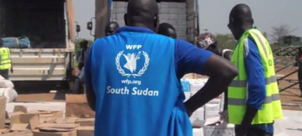 Trabalhador do PMA no Sudão do Sul. Foto: PMA