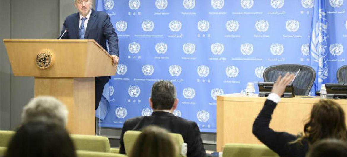 Porta-voz do secretário-geral da ONU, Stephane Dujarric. Foto: ONU/Manuel Elias