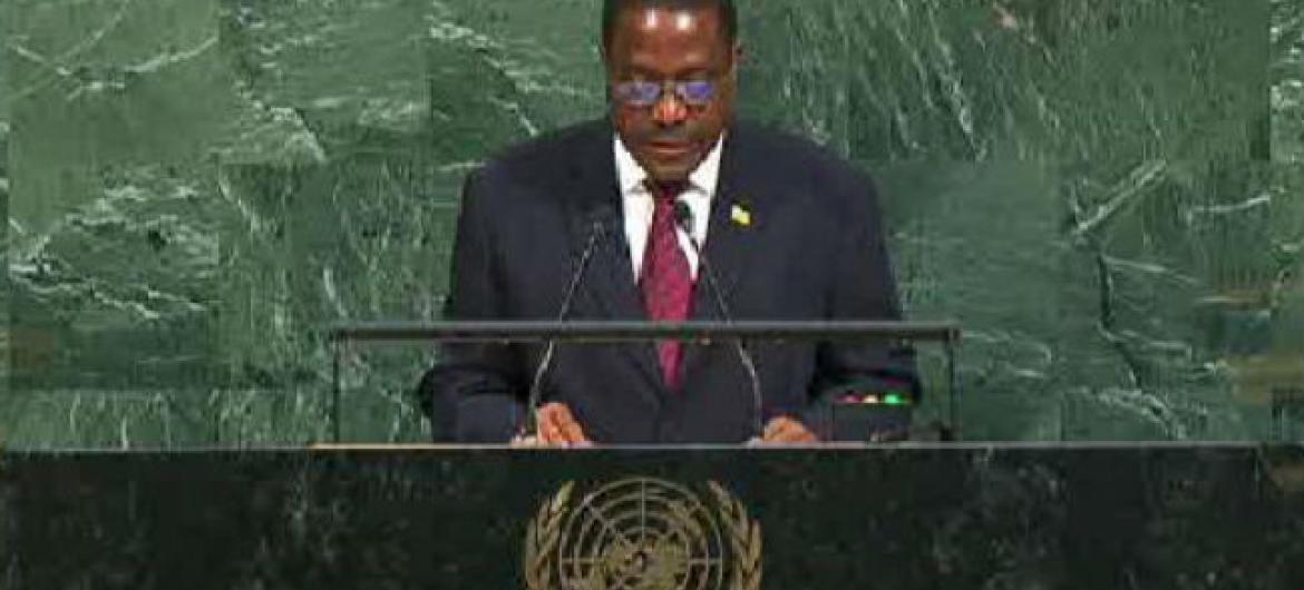 Embaixador de Moçambique junto às Nações Unidas, Antonio Gumende. Imagem: Reprodução vídeo