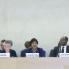 Navi Pillay (centro) em sessão especial do Conselho de Direitos Humanos. Foto: ONU/Violaine Martin