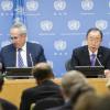 Ban Ki-moon fala com jornalistas na sede das Nações Unidas. Foto: ONU/Mark Garten