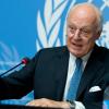 Enviado especial das Nações Unidas para a Síria, Staffan de Mistura, fala à imprensa. Foto: ONU/Jean-Marc Ferré