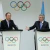 Ban Ki-moon com o presidente do Comitê Olímpico, Thomas Bach. Foto: ONU/Evan Schneider