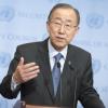 Ban Ki-moon fala com jornalistas na sede da ONU. Foto: ONU/Rick Bajornas