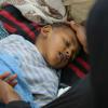Criança com diarreia severa ou cólera recebe tratamento em hospital no Iêmen. Foto: Unicef/UN065873/Alzekri