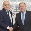 Ghassan Salamé (à esq.) com o secretário-geral da ONU, António Guterres. Foto: ONU/Eskinder Debebe