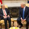 Secretário-geral, António Guterres, com o presidente dos Estados Unidos, Donald Trump. Foto cortesia: US Mission to the UN.