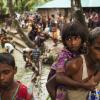 Refugiados rohinga atravessam fronteira para o Bangladesh. Foto: Unicef/Brown