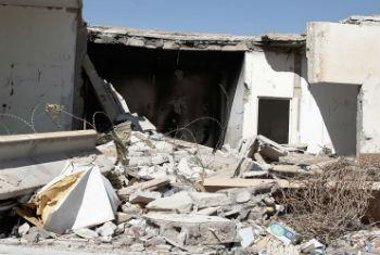 Destruição de edifícios na Líbia. Foto: Irin/Jorge Vitoria Rubio
