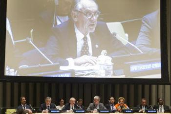 Jan Eliasson em discurso no debate de alto nível. Foto: ONU/Mark Garten