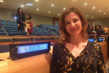 A diretora do documentário “O Começo da Vida”, Estela Renner. Foto: Rádio ONU
