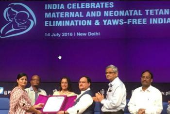 Índia é certificada pela OMS pela eliminação da bouba e do tétano materno e neonatal. Foto: OMS WHO Sudeste Asiático