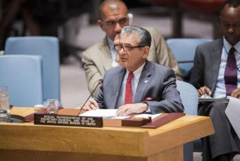 Farid Zarif em reunião no Conselho de Segurança. Foto: ONU/Manuel Elias