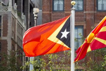 Bandeira do Timor-Leste. Foto: ONU/Loey Felipe